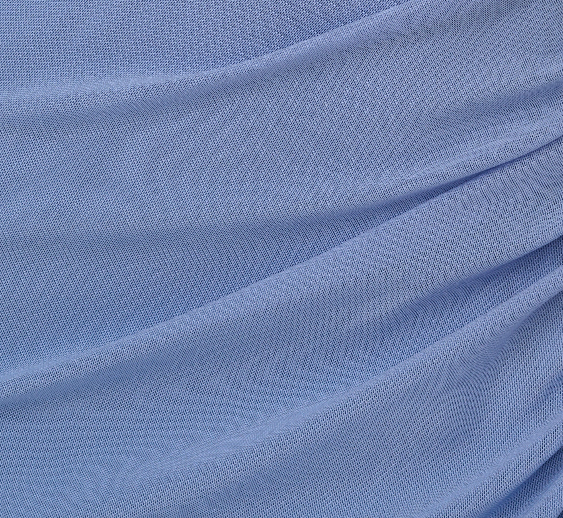 Sleeveless Mesh Gathered And Draped Gown In French Blue、mySite、solidvoid