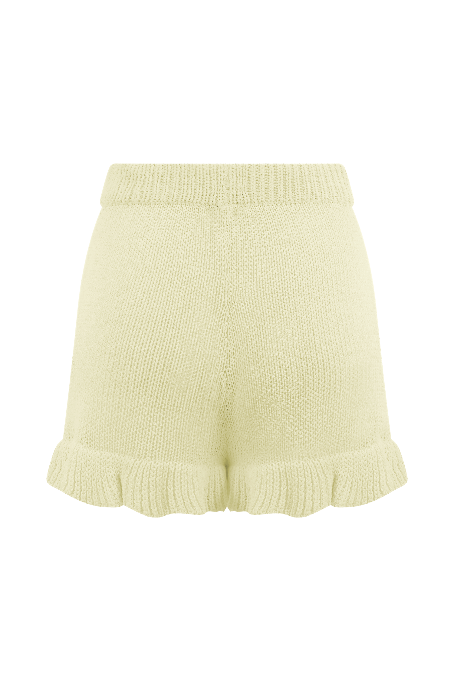 Eleanor Knit Frill Shorts - White、mySite、solidvoid