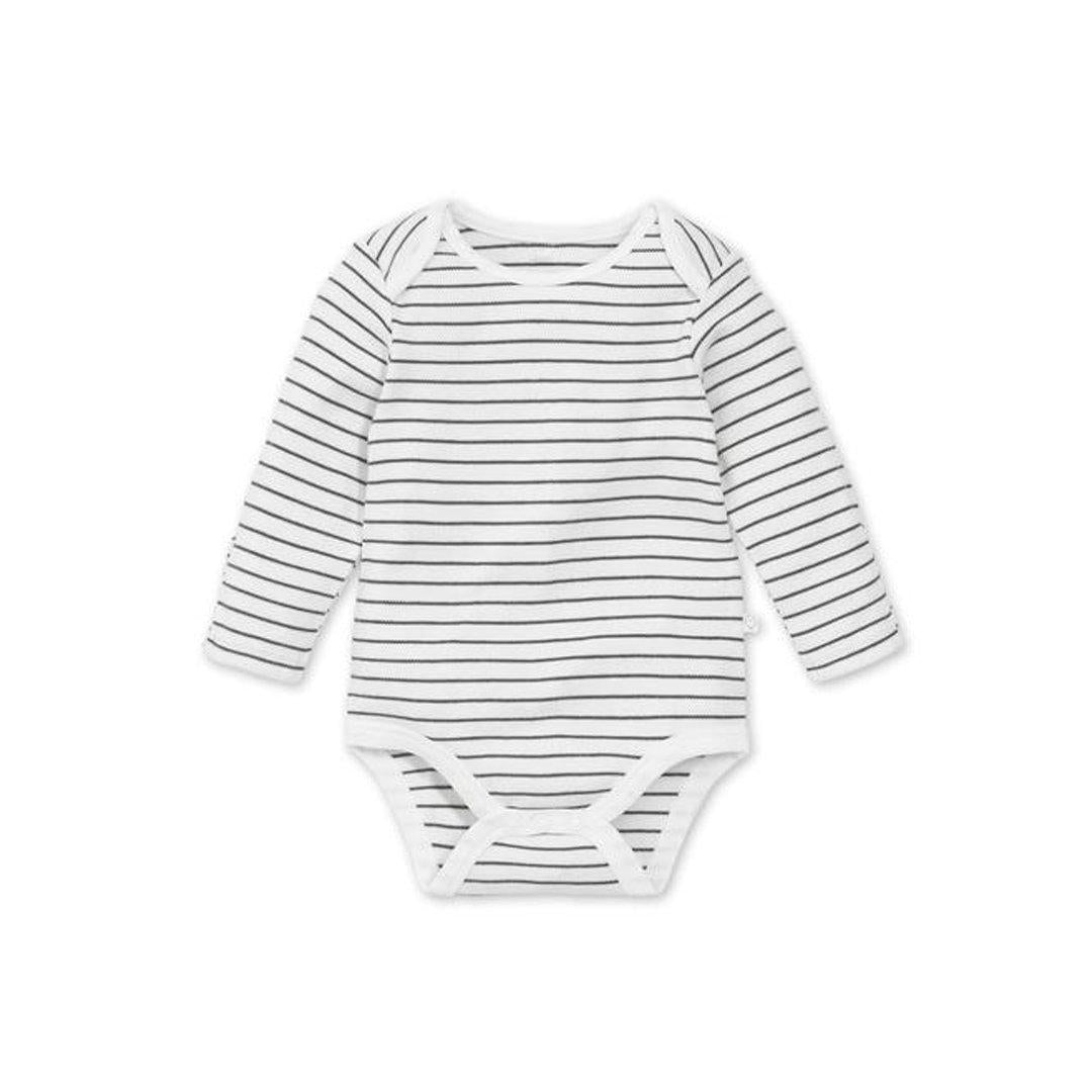 MORI Long Sleeve Bodysuit - Grey Stripe、mySite、merchandisen