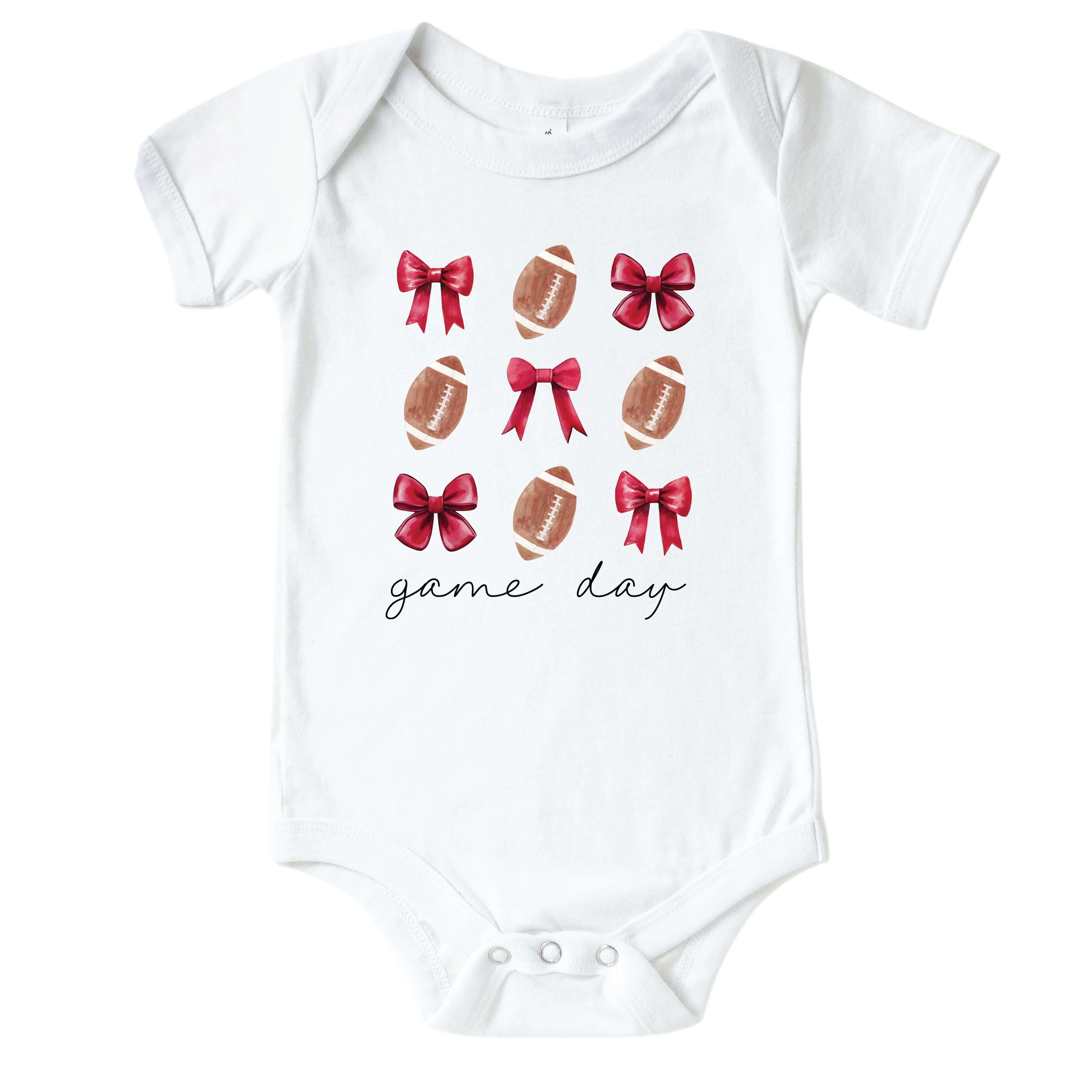  University of Utah | Footballs & Bows Graphic Bodysuit、mySite、layawaytickets