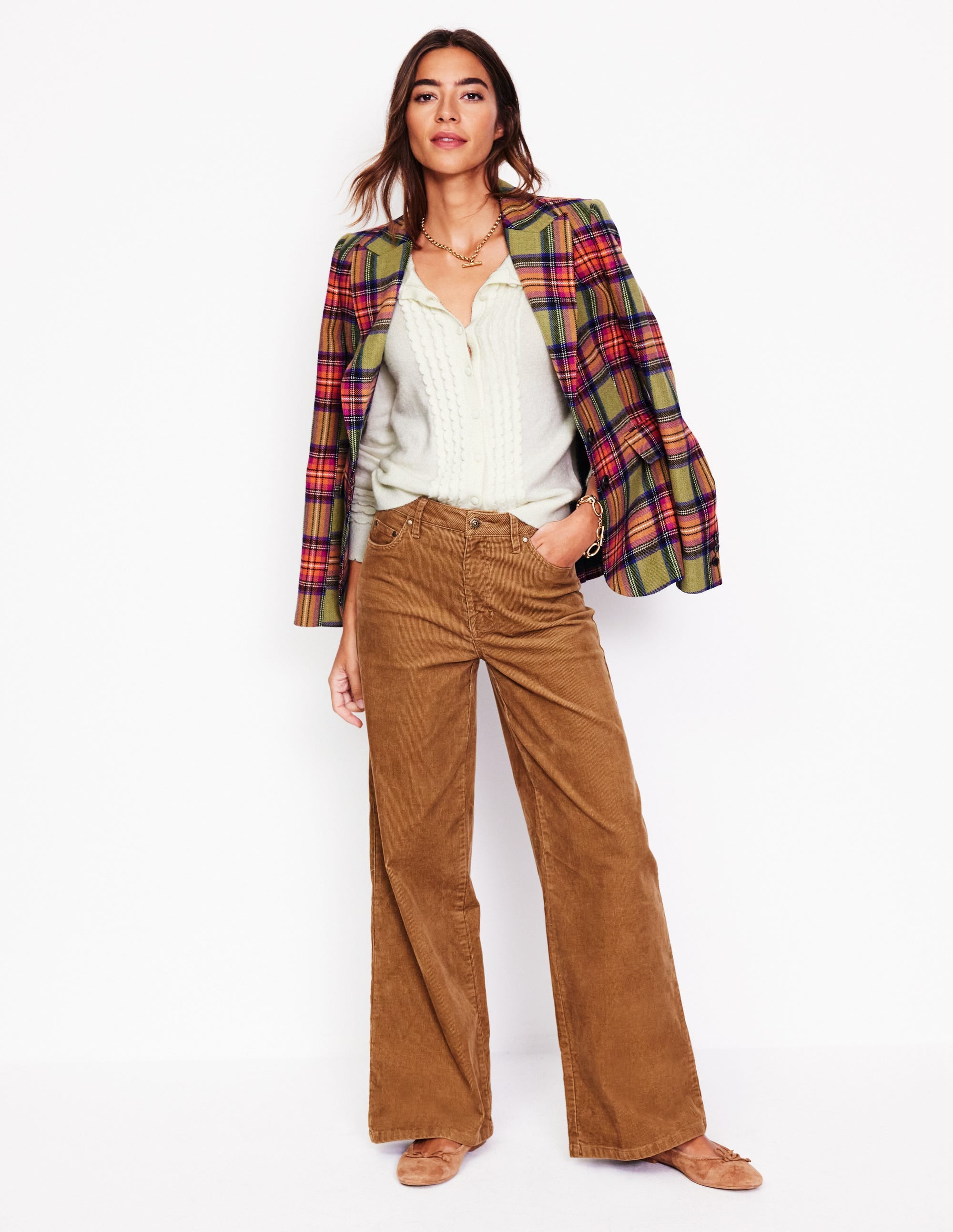  Scallop Sleeve Cardigan-Warm Ivory、mySite、ashleygrahame