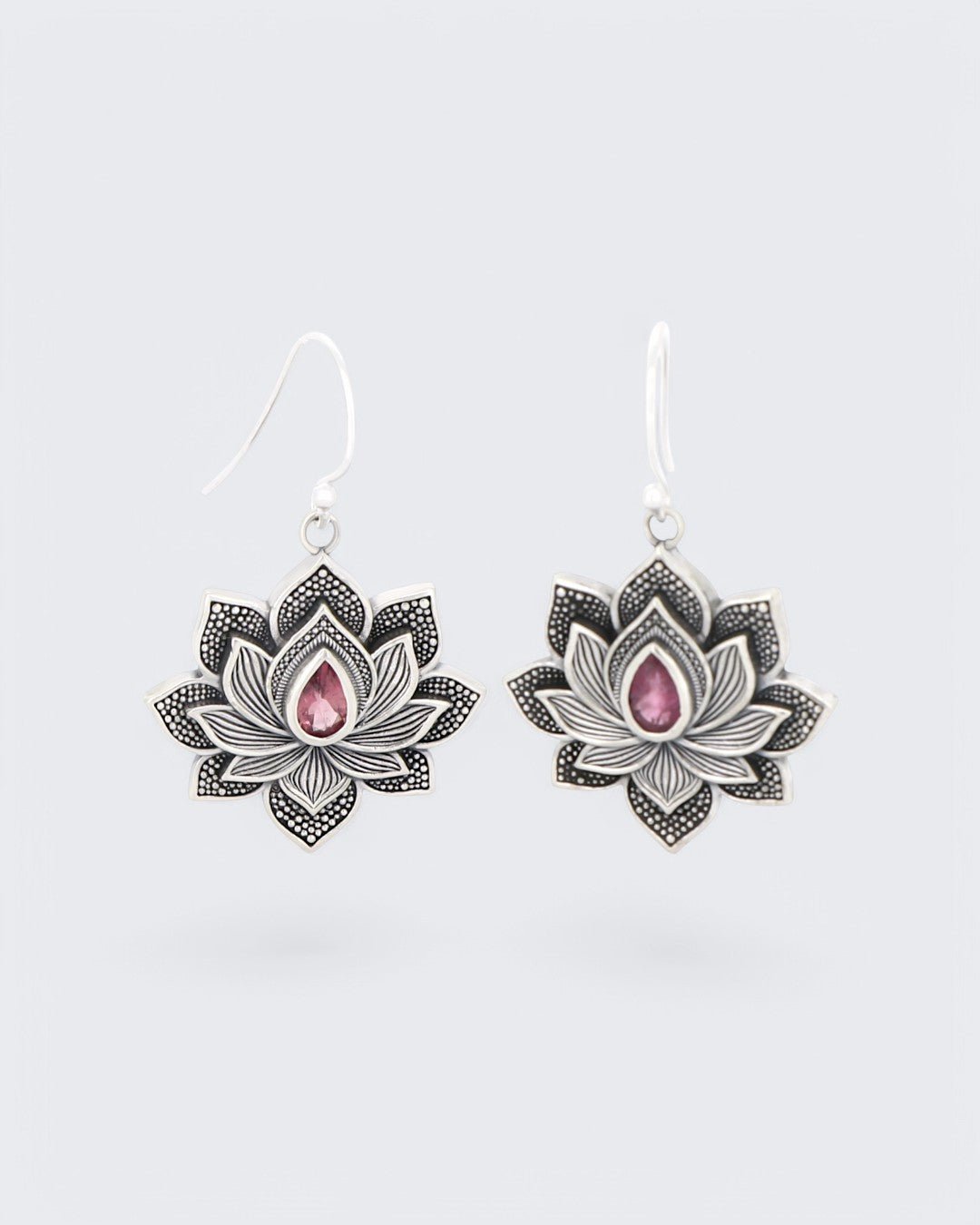 Blooming Lotus Pink Tourmaline Earrings、mySite、topwebapps