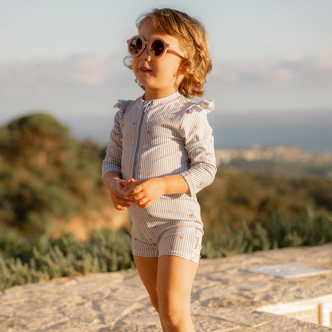  Little Dutch Swimsuit Long Sleeves - Sunny Flowers Blue、mySite、merchandisen