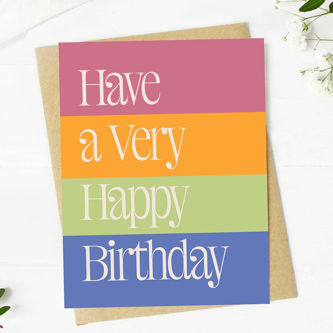  Have A Very Happy Birthday Colorful Greeting Card、mySite、ghnorth
