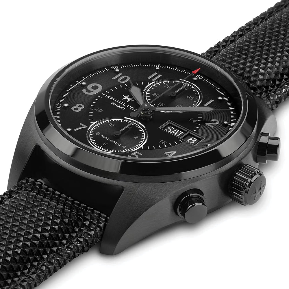 Khaki Field Auto Chrono PVD Black 42mm - Black on Rubber strap、mySite、botmansion