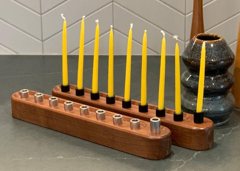 Rounded Wooden Menorah - Choice of Wood、mySite、topwebapps