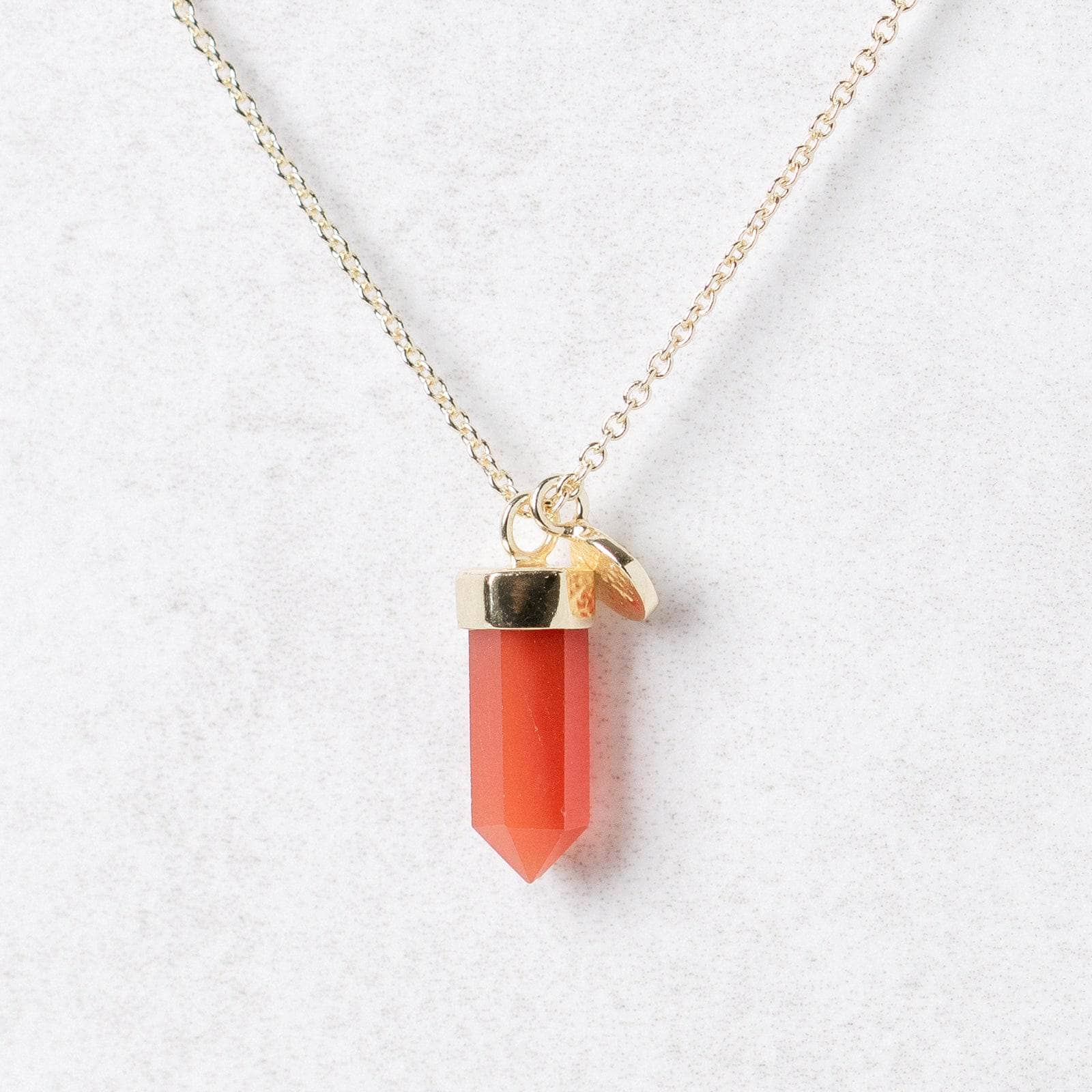 Delicate Carnelian Crystal Point Necklace、mySite、hinf8tx79