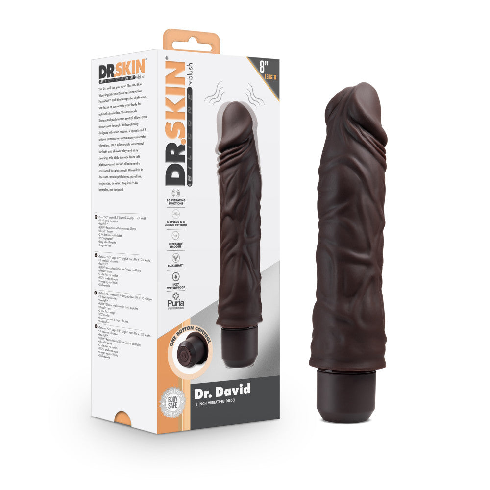 Dr. Skin Silicone By Blush® | Dr. David Brown 8.5-Inch Long Vibrating Dildo、mySite、bottomscart