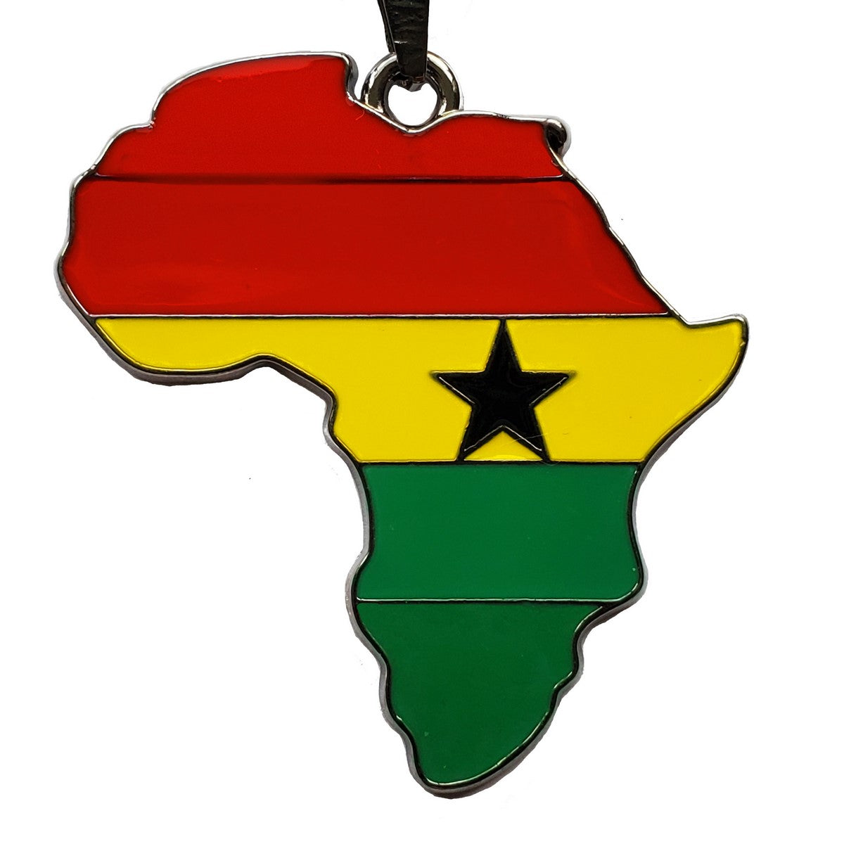 Ghana Flag Pendant Necklace African Map Chain、mySite、solidvoid