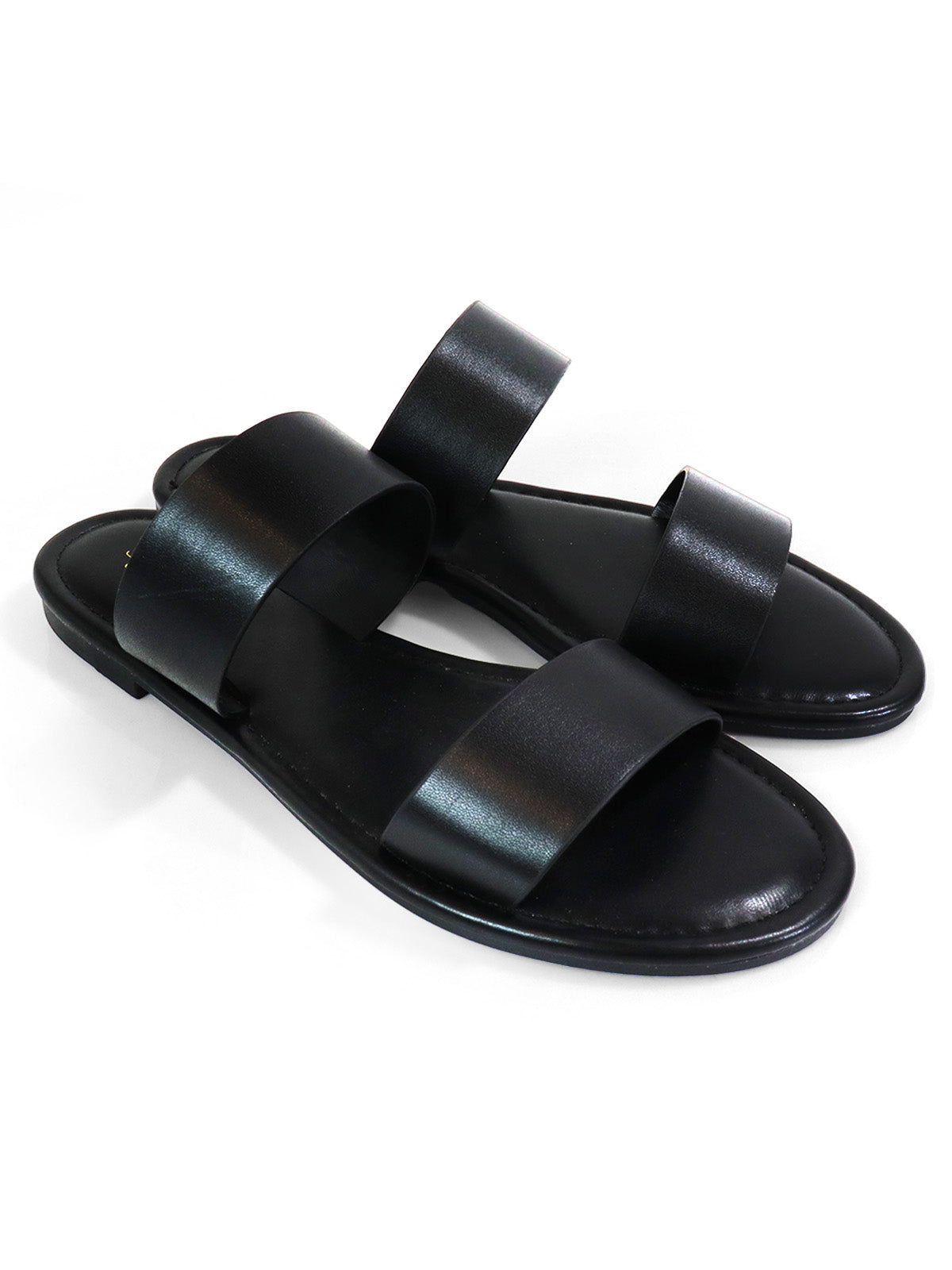 Janelle Double Band Flat Sandal、mySite、bengalsvssteelers