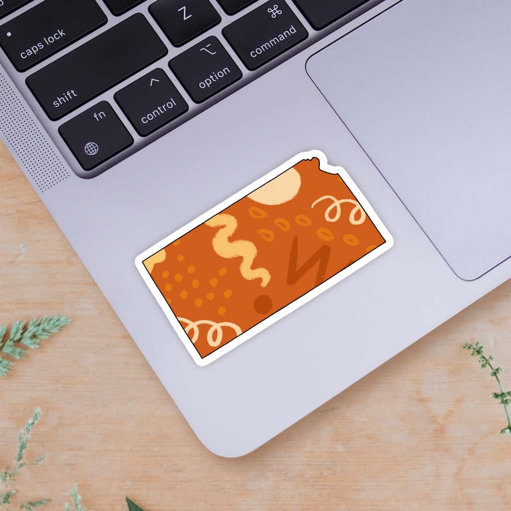  Kansas Orange Abstract Sticker、mySite、elrpsem3k