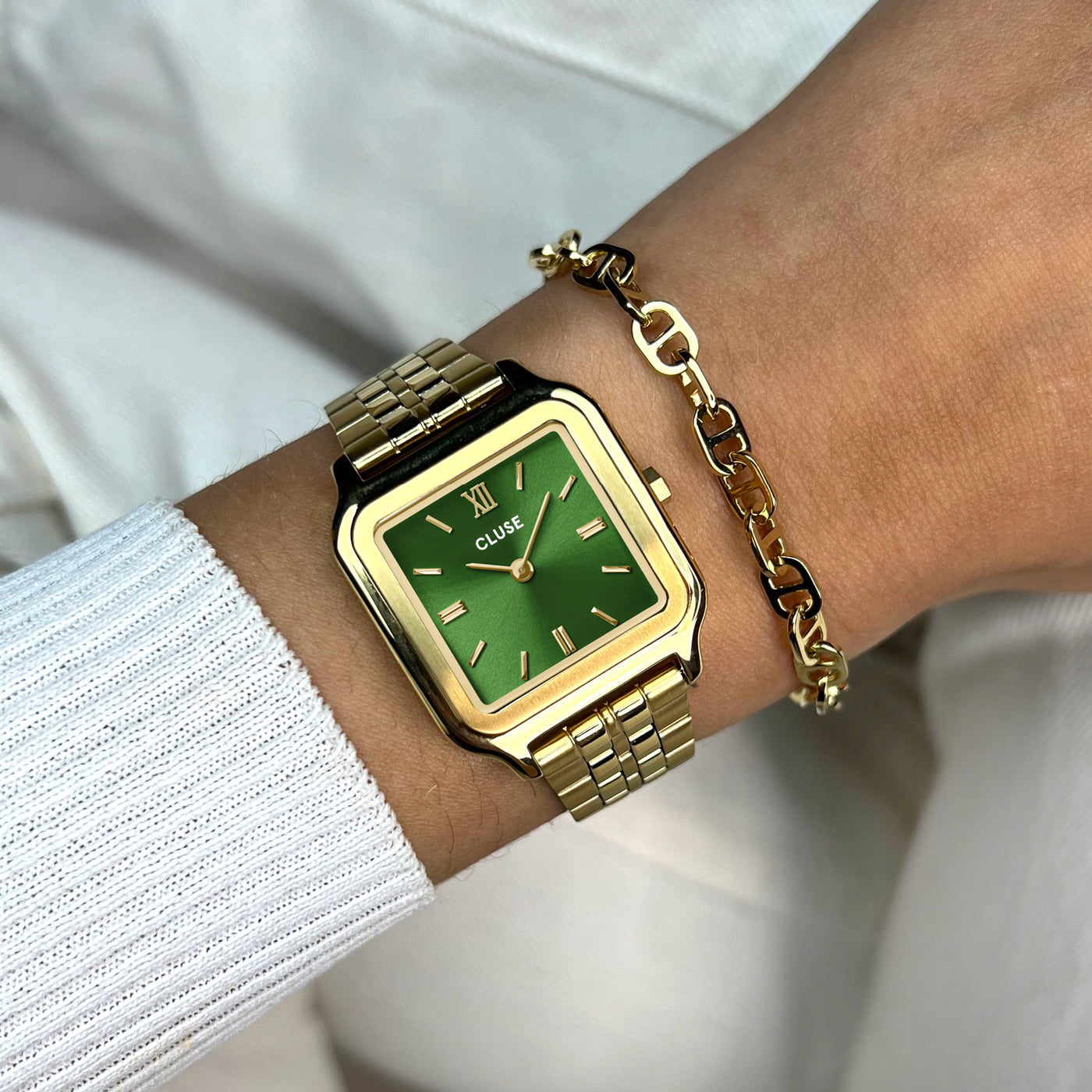 Gracieuse Watch Steel, Forest Green, Gold Colour、mySite、botmansion