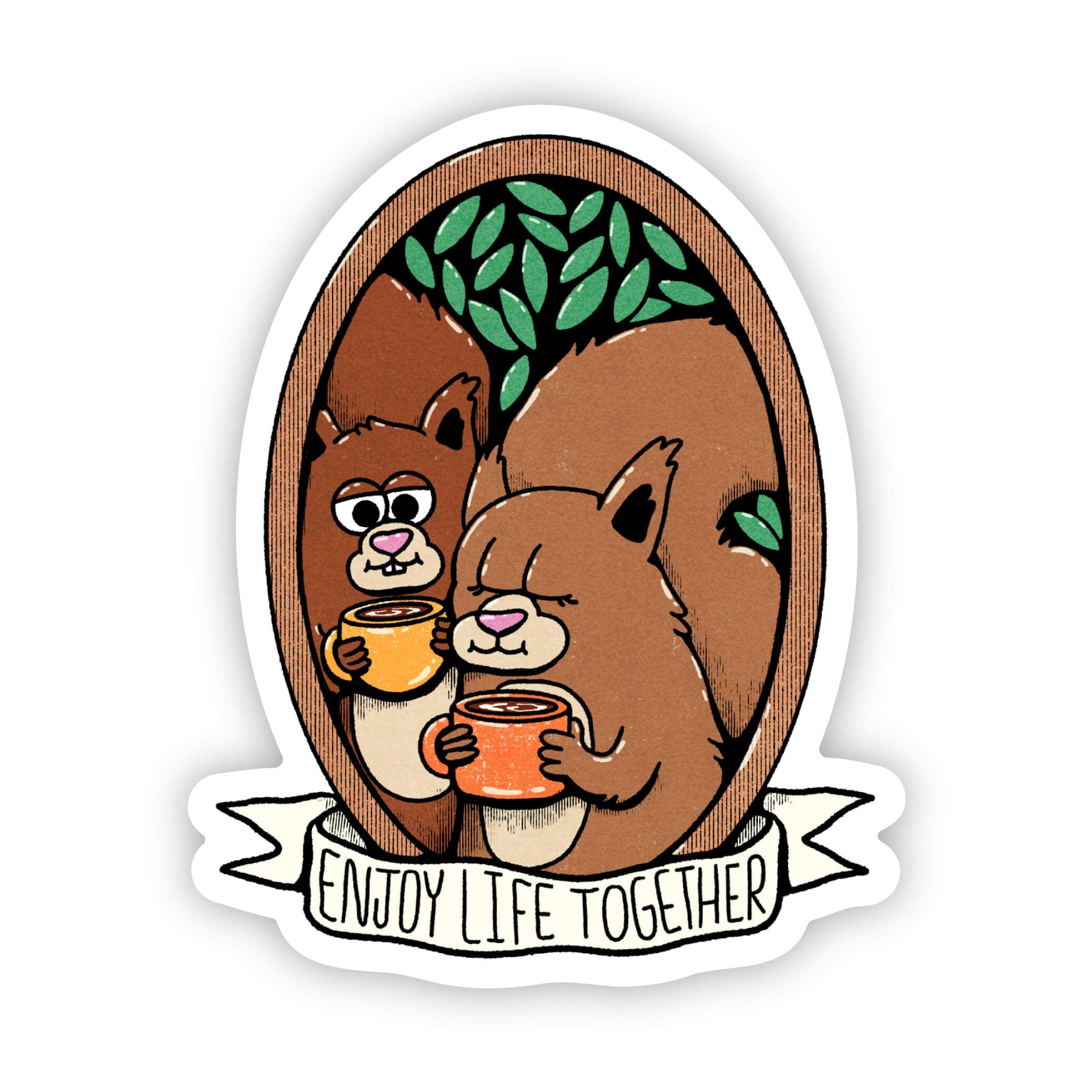  Enjoy life together squirrel sticker、mySite、elrpsem3k