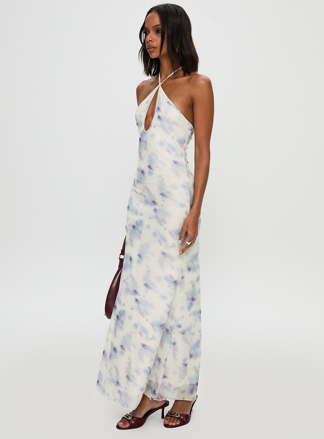 Walk On Water Halter Maxi Dress White、mySite、solidvoid