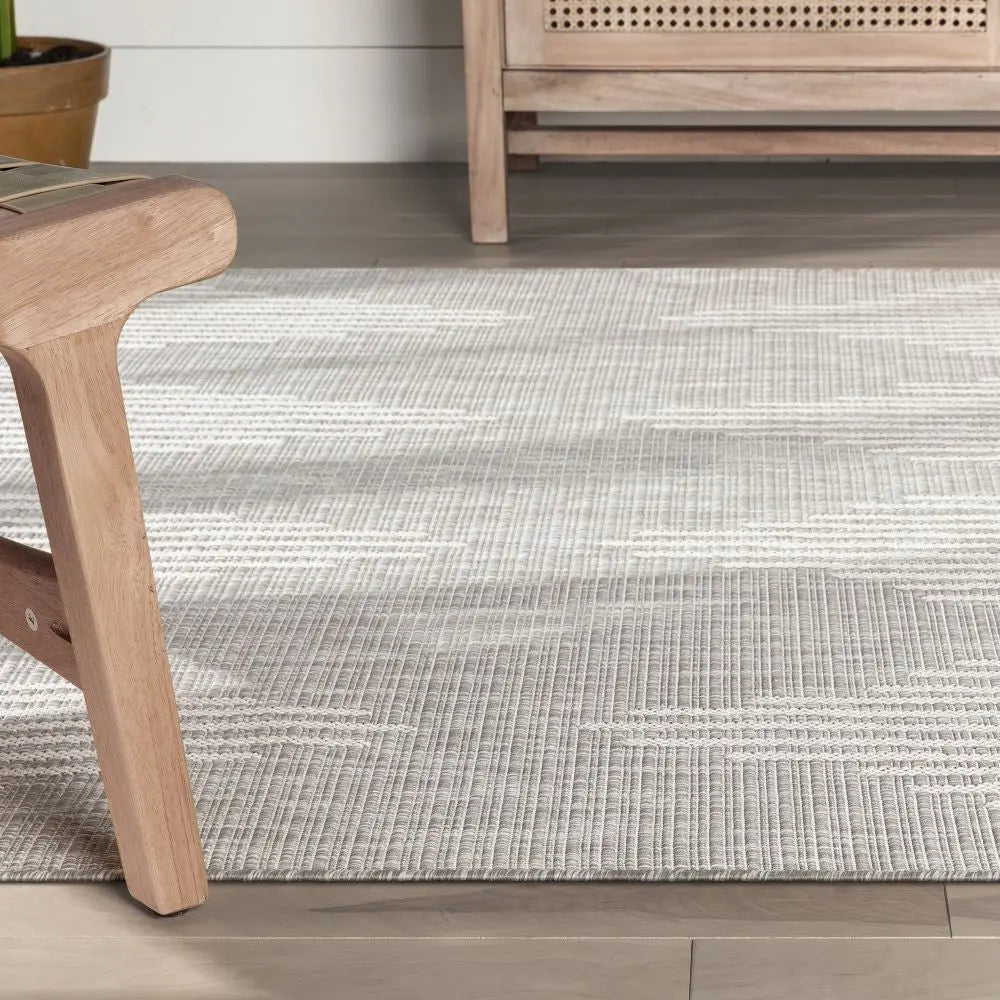 Kai Modern Chevron Pattern Grey 5'3 x 7'3 Flat-Weave Indoor/Outdoor Rug、mySite、gigharbornorthrealestate