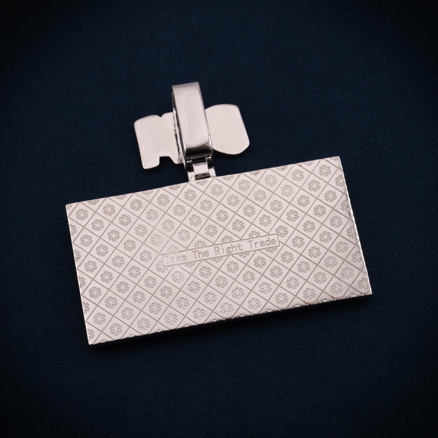 Moissanite Custom Cryptocurrency Chart Pendant 14K Gold、mySite、hinf8tx79