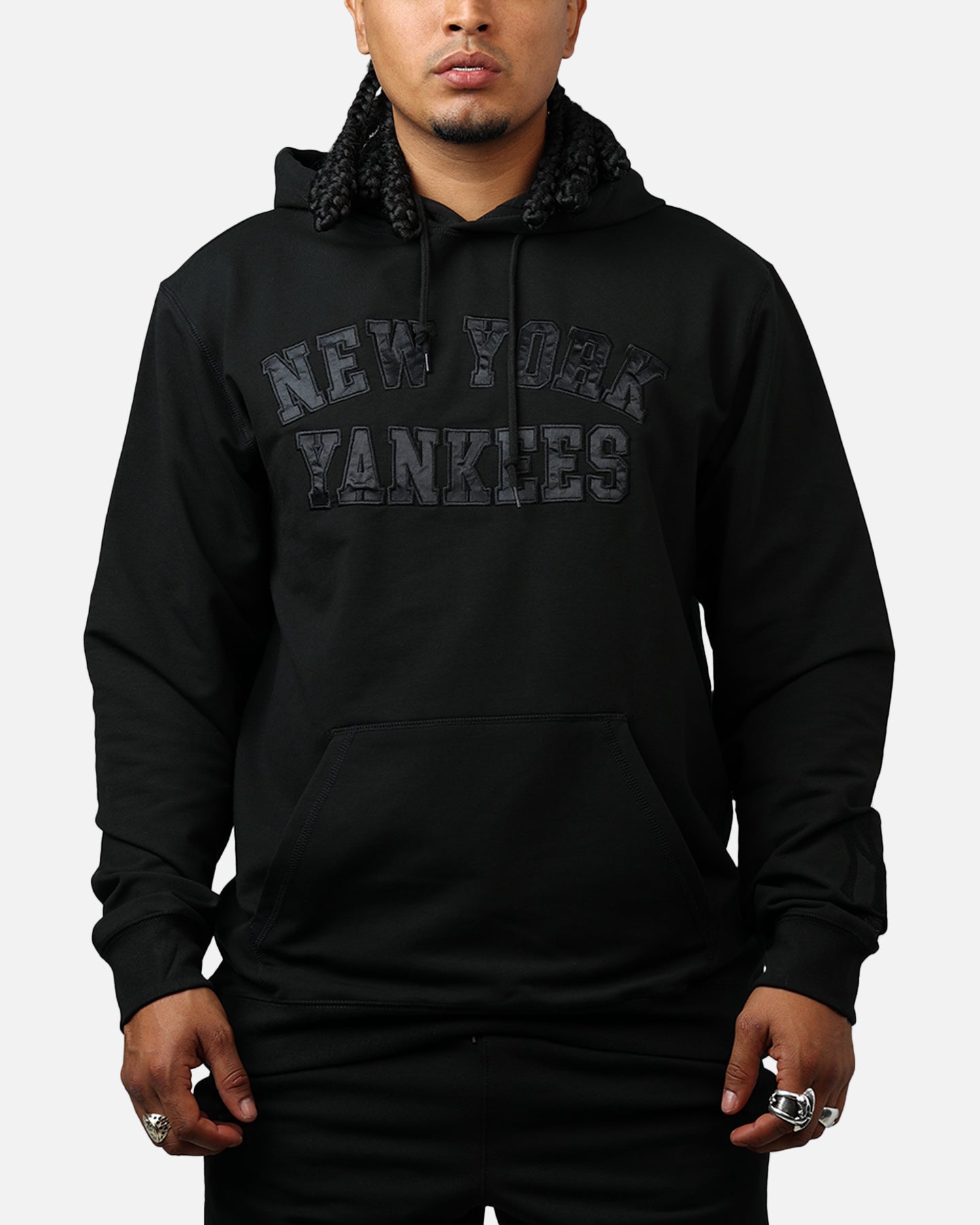 New Era New York Yankees Logo Select Hoodie Black/Black、mySite、zt4zffjzw