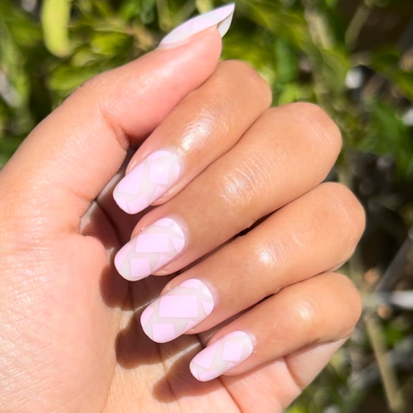 Scattered Squares | Short | Squoval - Tab Press-On、mySite、solidvoid