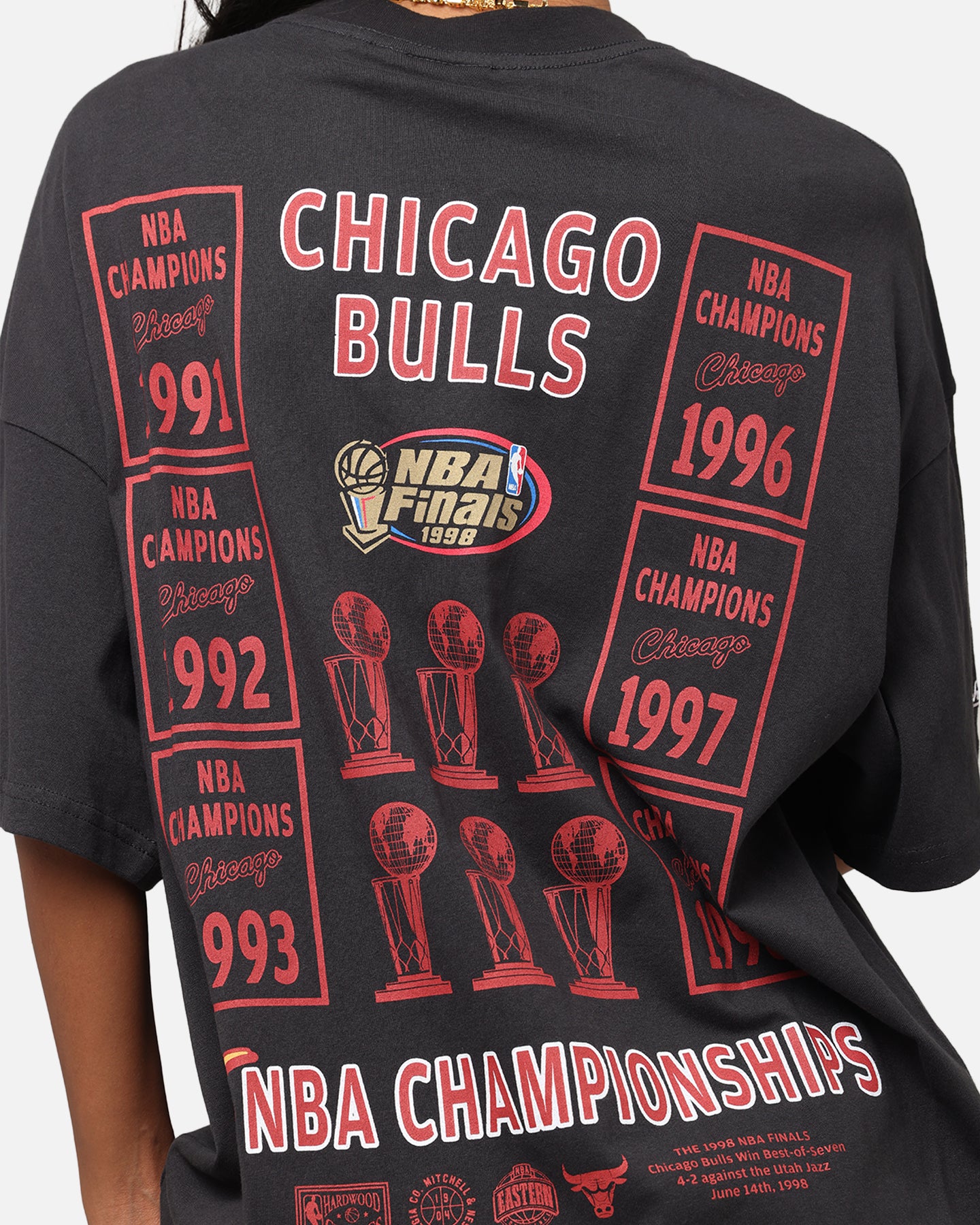 Mitchell & Ness Chicago Bulls Champions Report Champ Pack T-Shirt Faded Black、mySite、zt4zffjzw