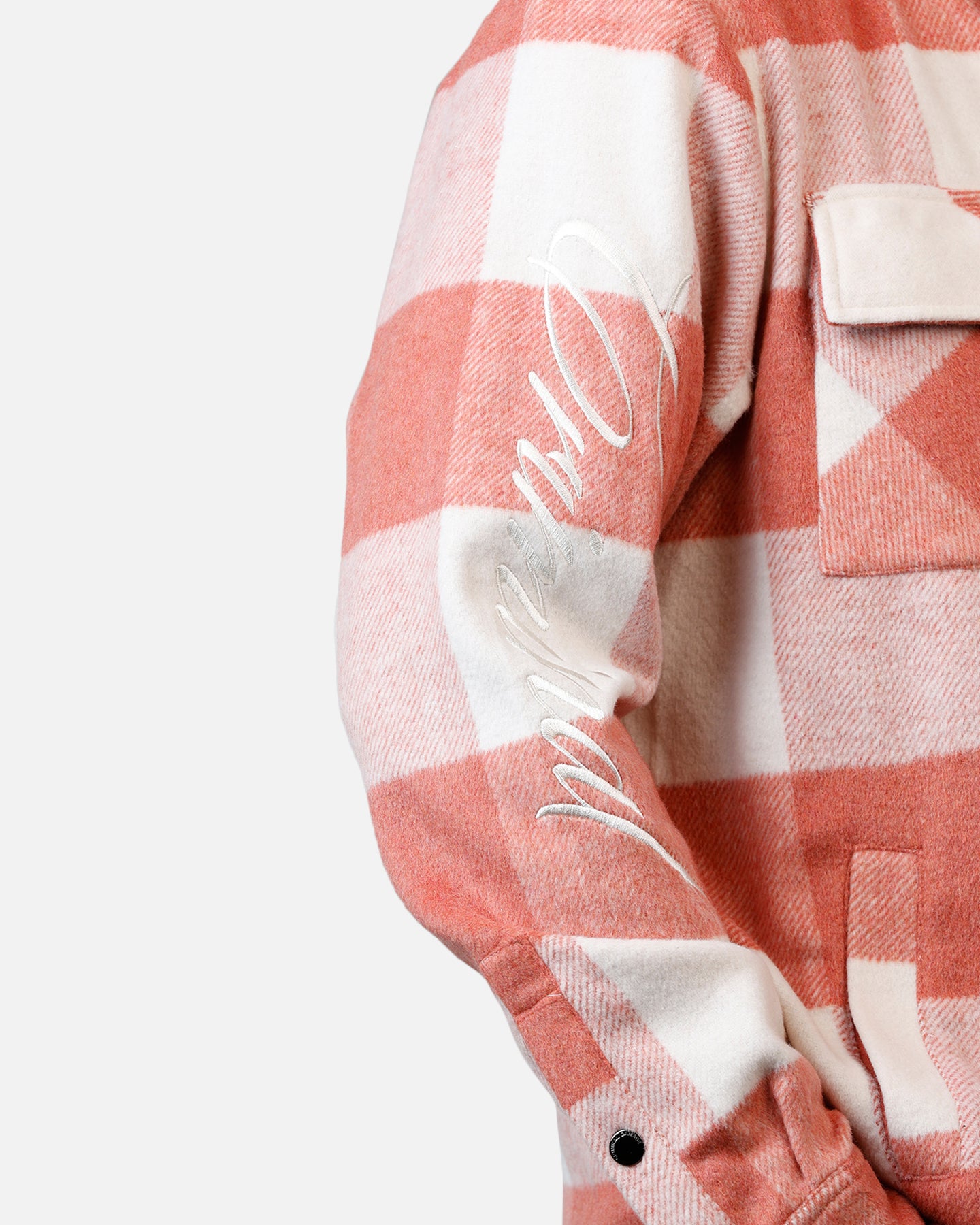 Criminal Damage Embroidered Flannel Shirt Pink、mySite、zt4zffjzw