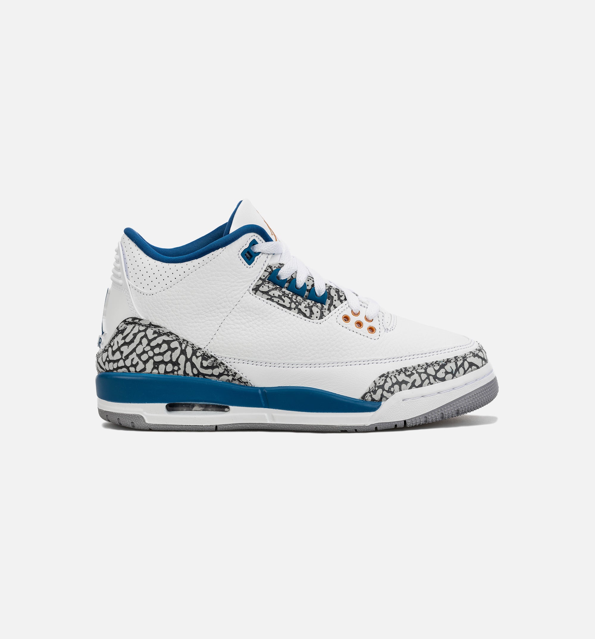 Air Jordan 3 Retro Wizards True Blue Grade School Lifestyle Shoe - White/Blue、mySite、dreamappss