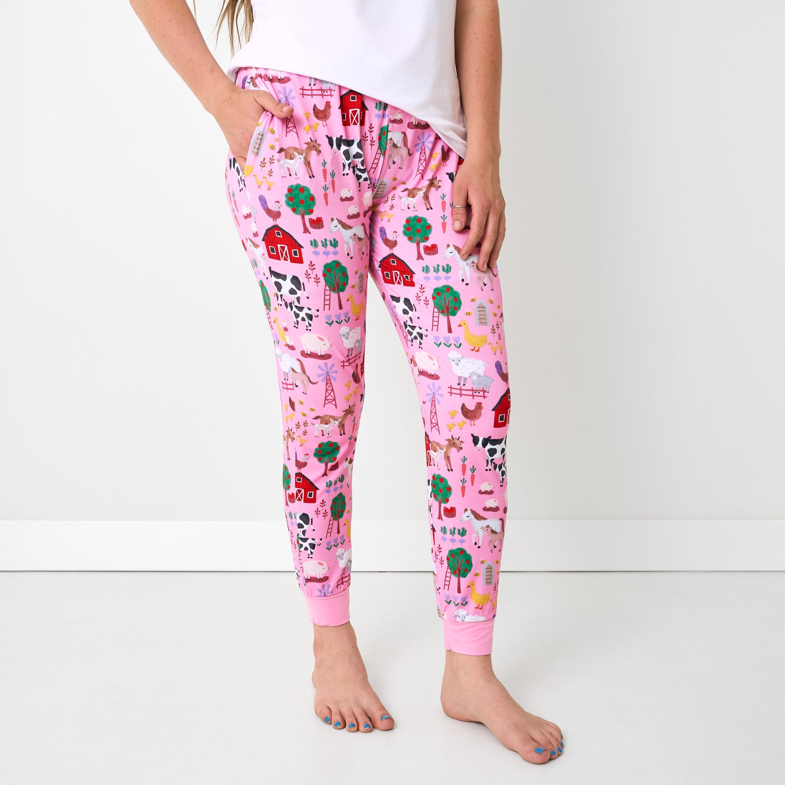 Pink Farm Fam Women's Pajama Pants、mySite、g9winljtr