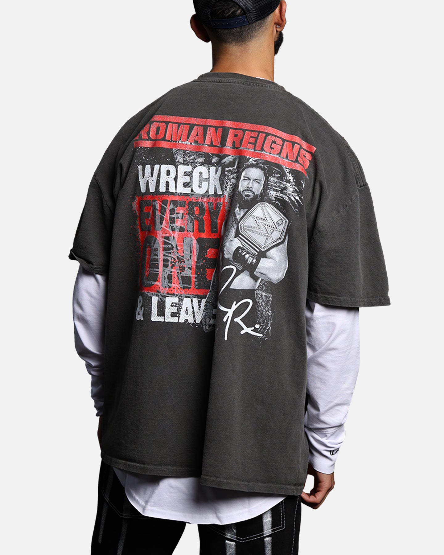 Culture Kings X WWE Roman Reigns Vintage T-Shirt Black Wash、mySite、zt4zffjzw