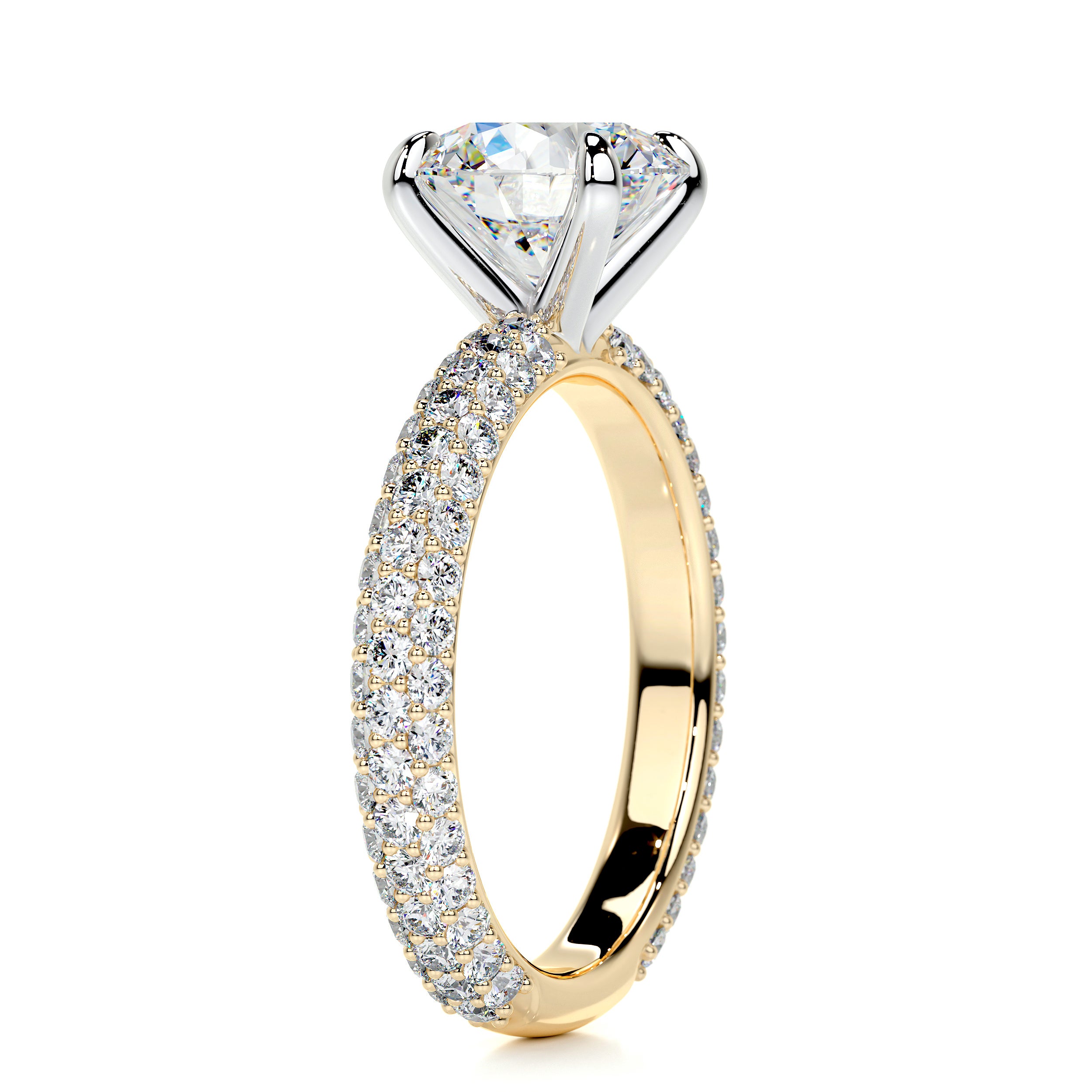 Charlotte Moissanite & Diamond Ring -18K Yellow Gold、mySite、hinf8tx79