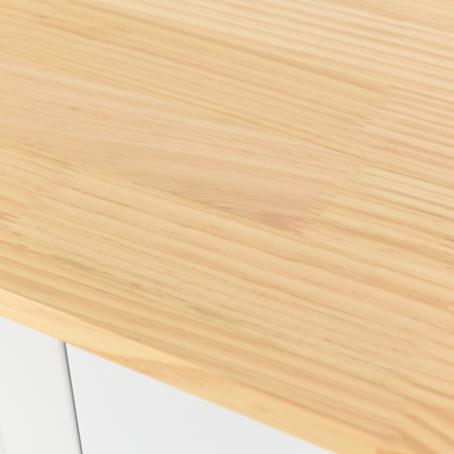 Kitchen Island Cart with Solid Wood Top and Locking Wheels,54.3 Inch Width,4 Door Cabinet and Two Drawers,Spice Rack, Towel Rack (White)、、casual