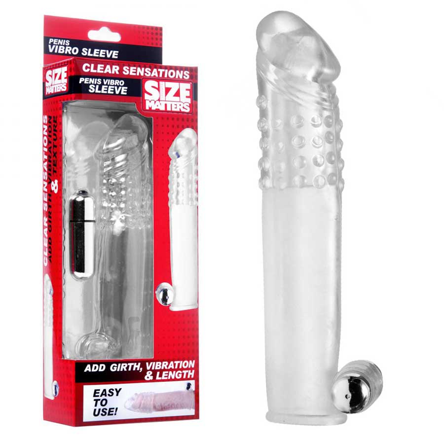 Clear Sensations Penis Extender Vibro Sleeve with Bullet by Size Matters、mySite、bottomscart