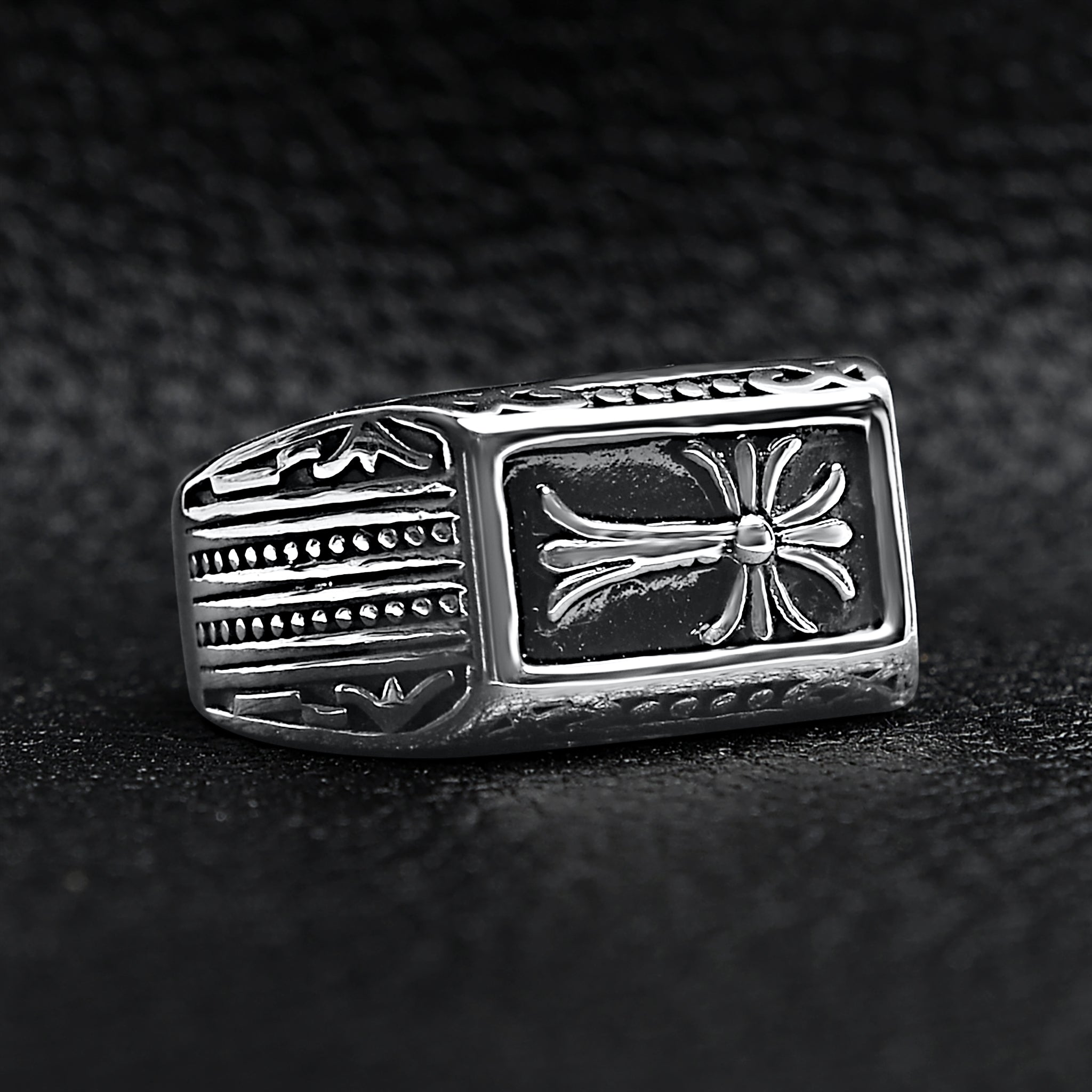 Detailed Cross Stainless Steel Ring / SCR2220、mySite、dreamappss