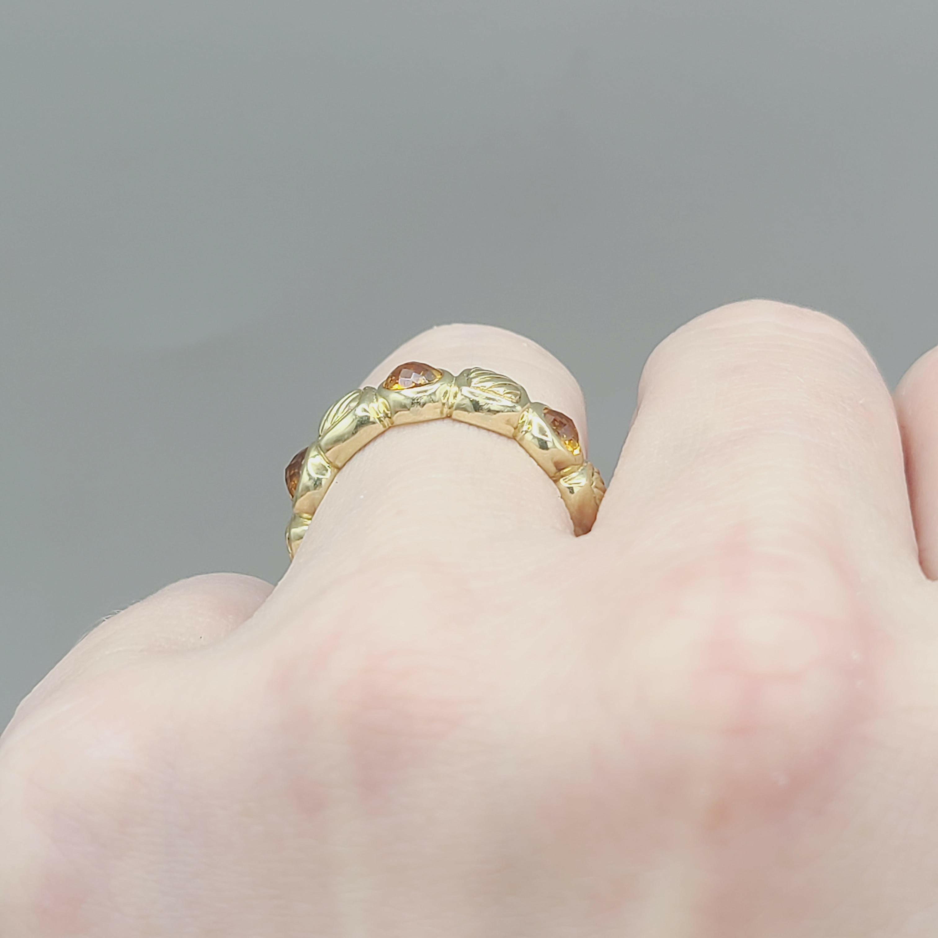 David Yurman Chiclet Band Ring 鈥?Citrine & 18k Gold、mySite、hinf8tx79