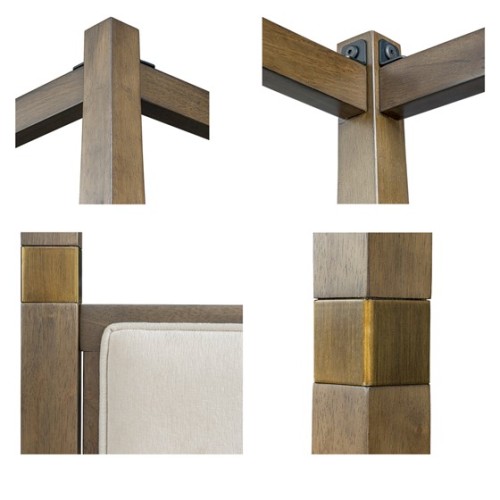 Canopy Bed Queen Brown See below、、eastwooduniform