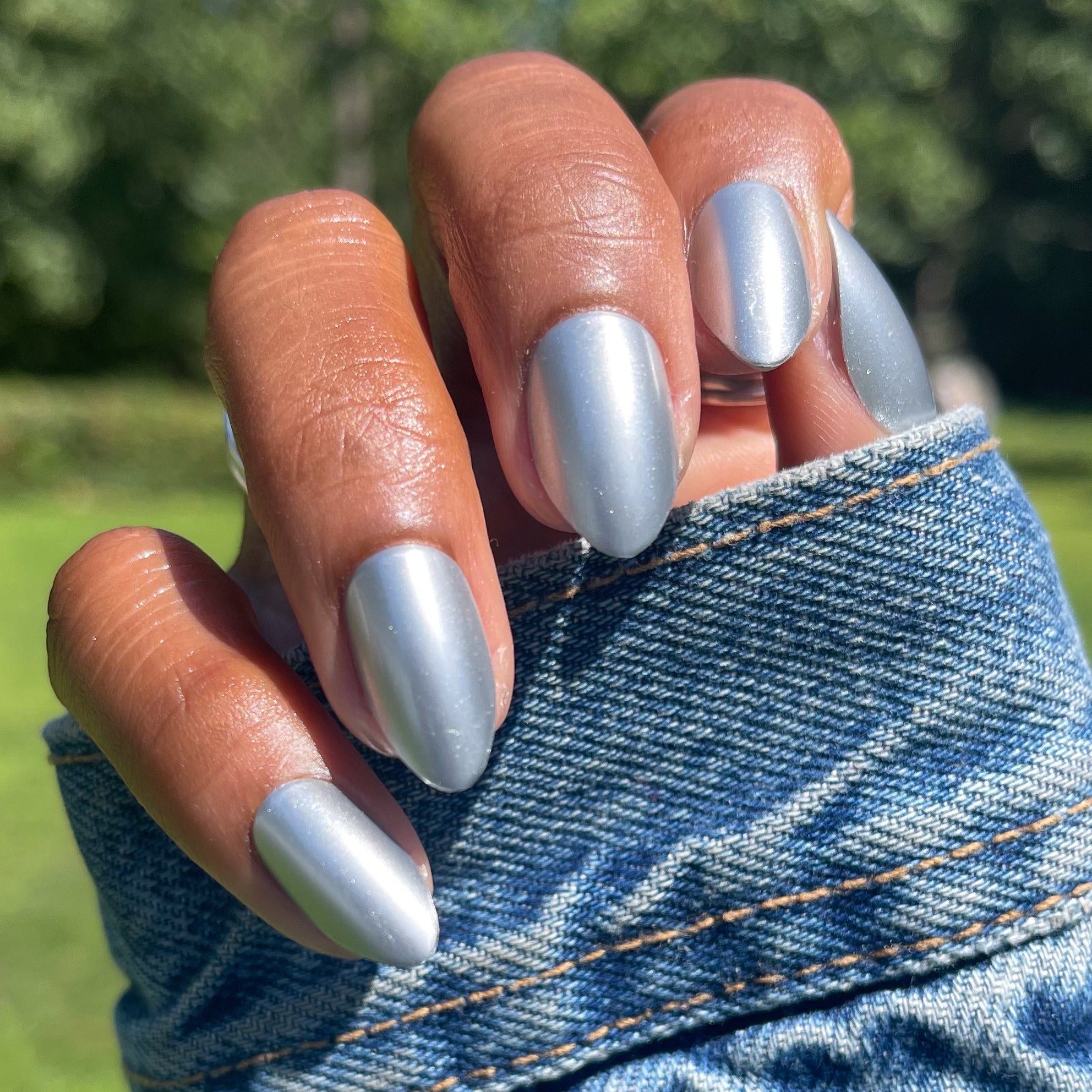 Steel Velvet - Press-On | Medium | Almond、mySite、solidvoid