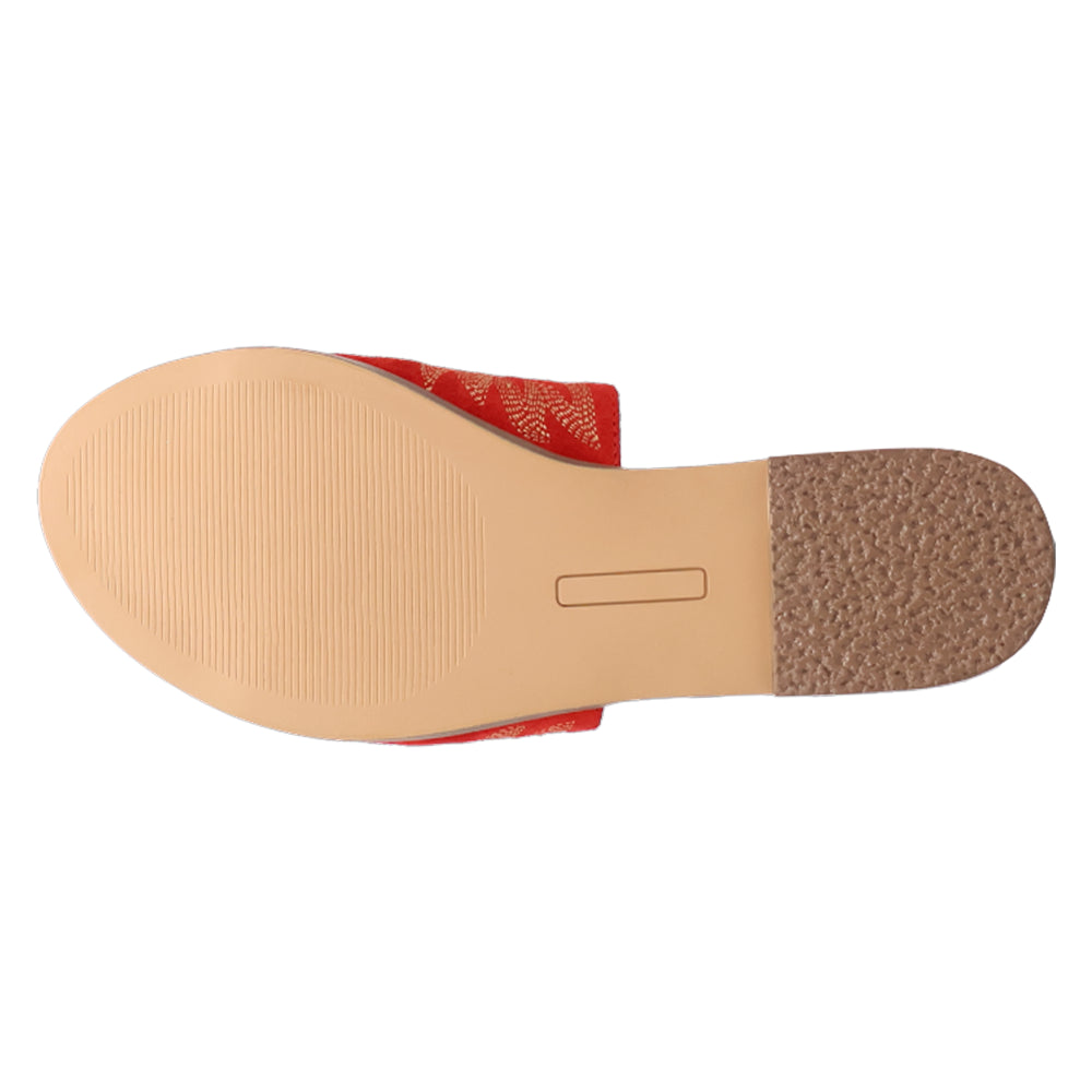 Lasso Embroidered Slide Flat Sandals、mySite、gtrtttuynbv