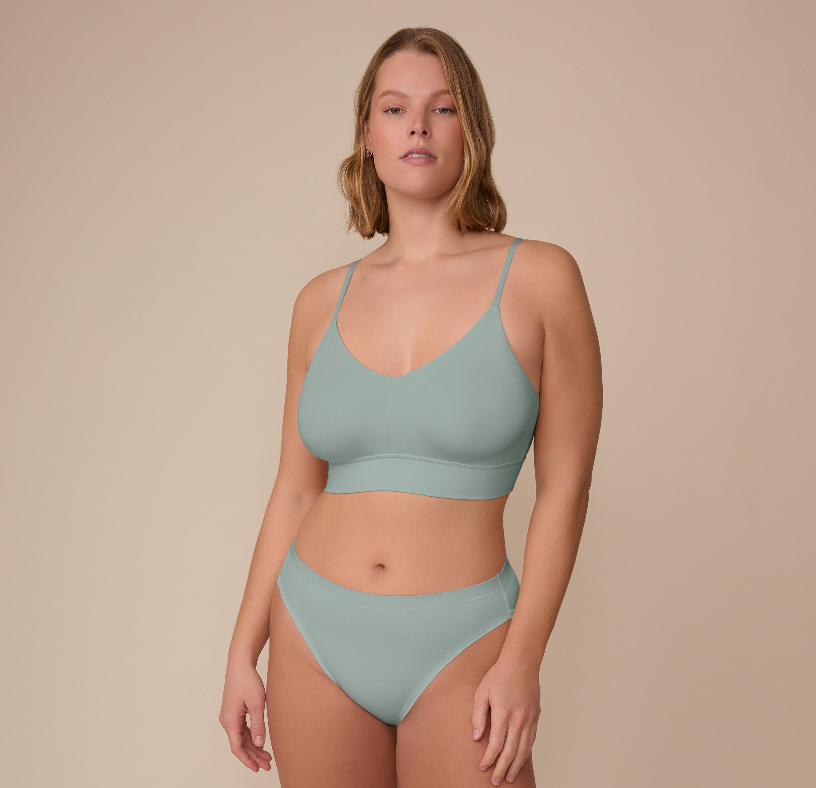 Cloud Cotton Triangle Bralette - Seaglass、mySite、bengalsvssteelers