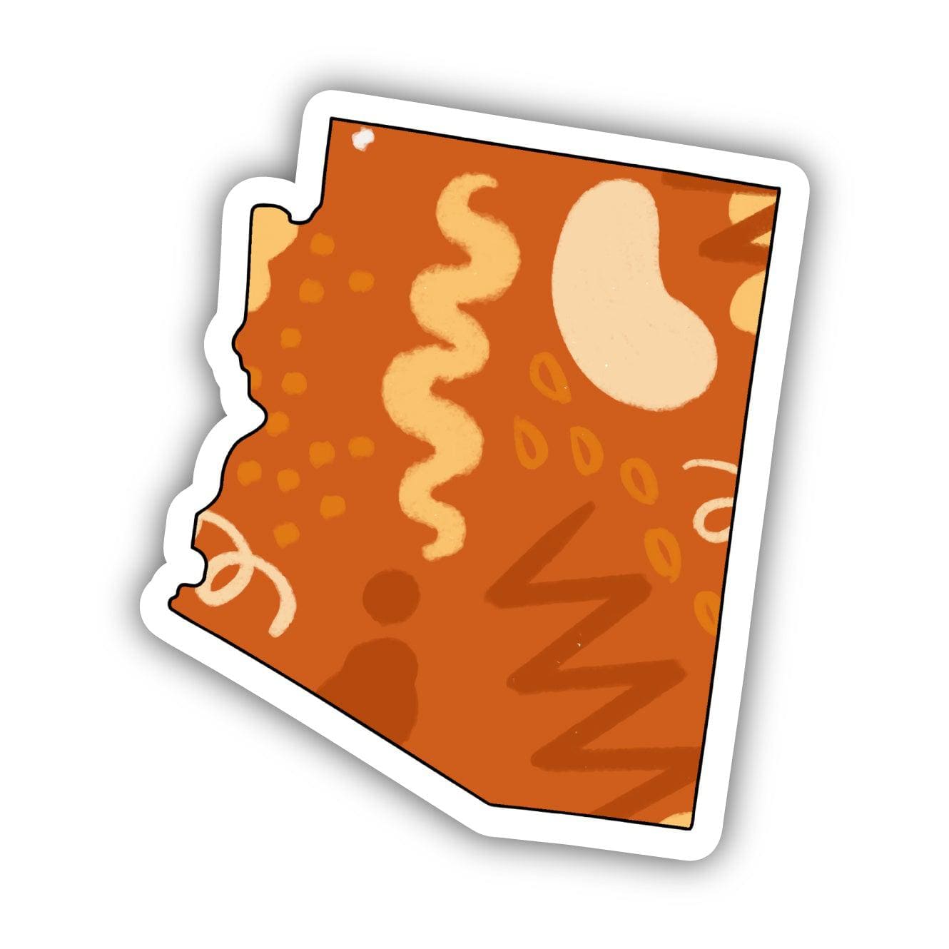  Arizona Orange Abstract Sticker、mySite、ghnorth