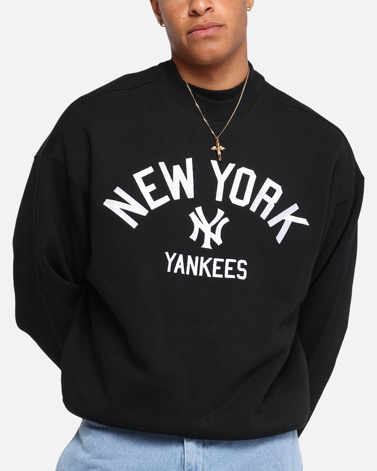 Majestic Athletic New York Yankees Arch Boxy Crewneck Black、mySite、zt4zffjzw