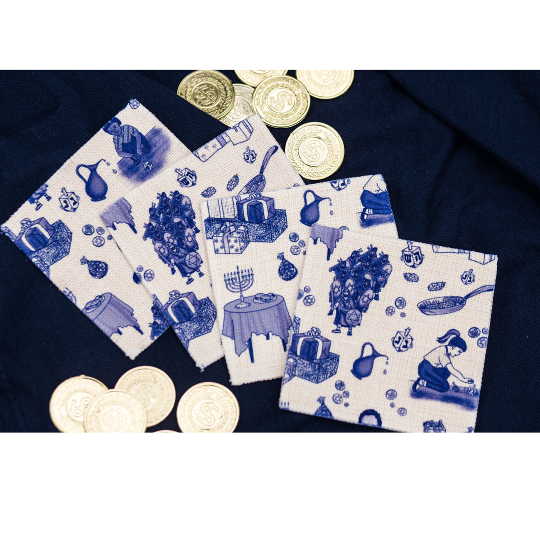 Hanukkah Toile Cocktail Napkins、mySite、topwebapps