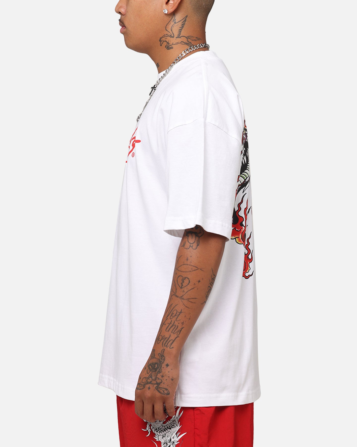 Ed Hardy Flaming Cobra T-Shirt White、mySite、zt4zffjzw