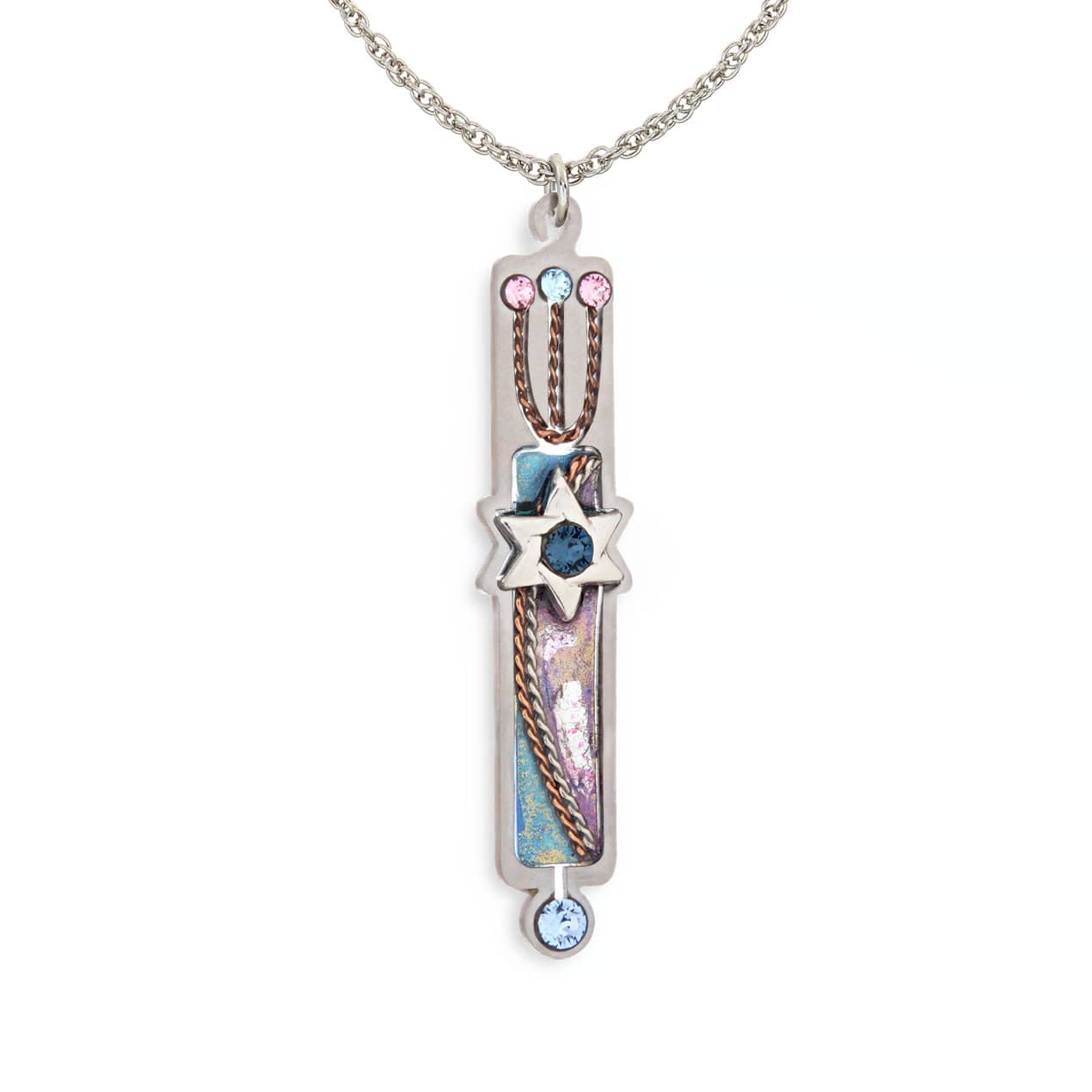 Seeka Purple and Blue Mezuzah Necklace、mySite、topwebapps
