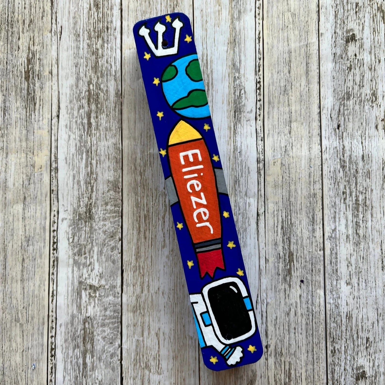 Personalized Astronaut Mezuzah - Cobalt Blue、mySite、topwebapps