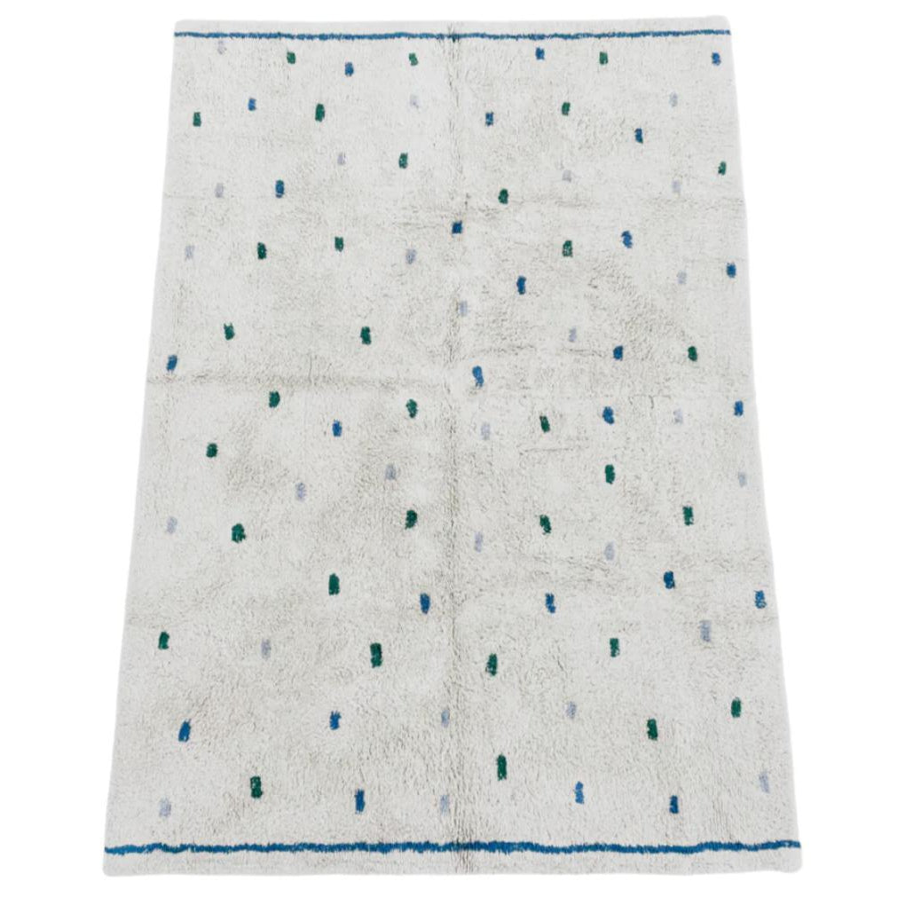 Cotton Berber Going Dotty Blue Washable Area Rug、mySite、gigharbornorthrealestate