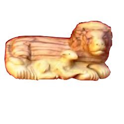 Holy Land Market Lion with Lamb - olive wood figure - one piece, Revelation 5:5-6 (17.5x8.5x7 cm OR 7 Inches wide)、mySite、topwebapps