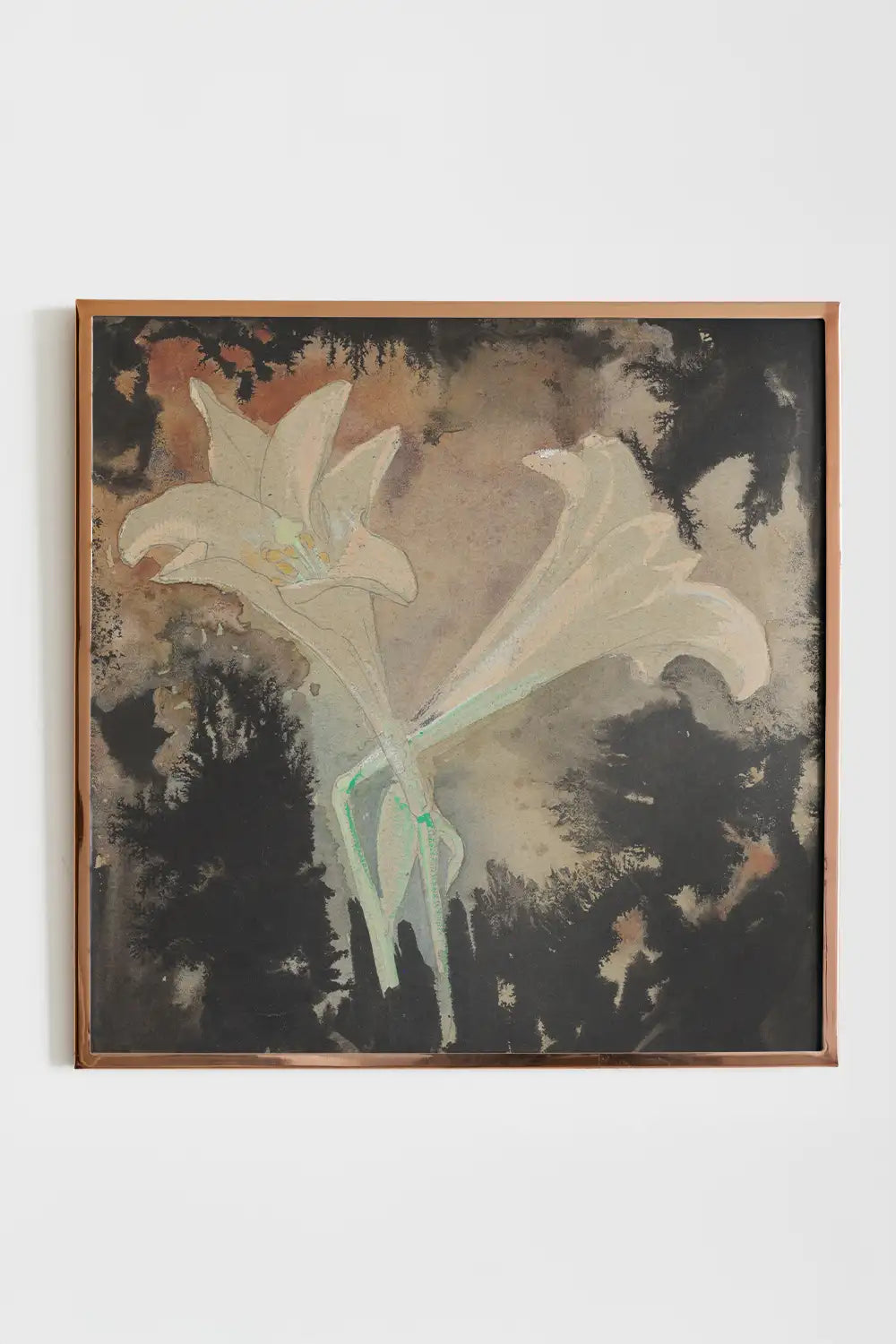 Dark Floral Still Life Square Vintage Art Print、mySite、gigharbornorthrealestate