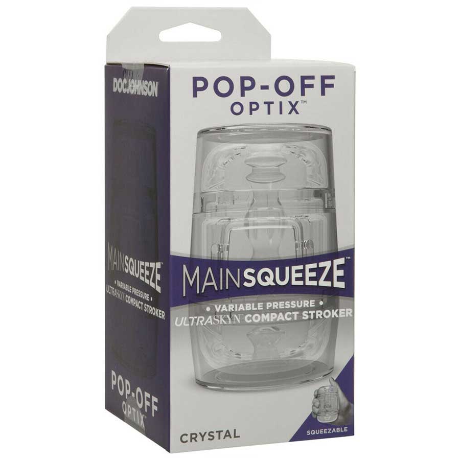 Main Squeeze Pop-Off Clear Portable and Discreet Male Masturbator、mySite、bottomscart