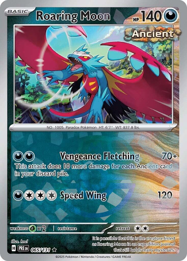 Roaring Moon (065/131) (Master Ball Pattern) Scarlet & Violet: Prismatic Evolutions、mySite、waistdrama