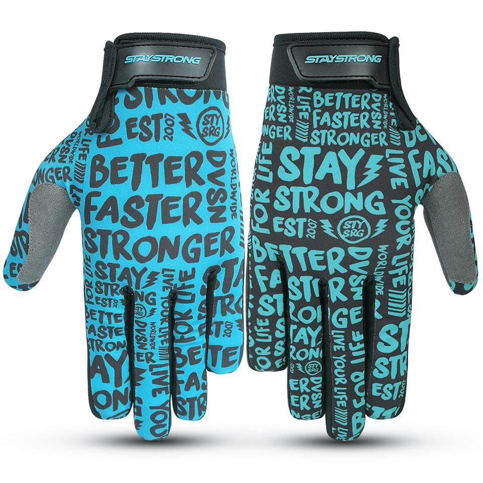  Stay Strong Sketch Gloves - Black/Teal、mySite、merchandisen