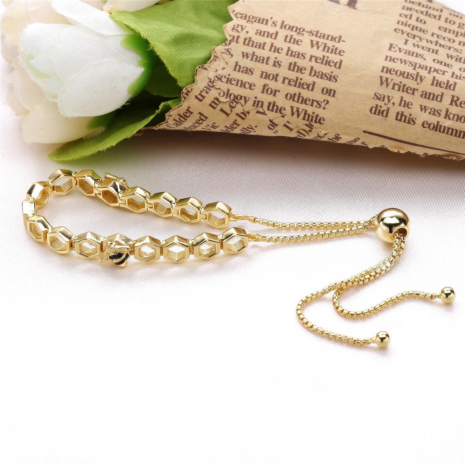 Honey Bee Bracelets and Rings In Yellow Gold Plated 925 Silver, Sweeter than Honey!、mySite、g9winljtr