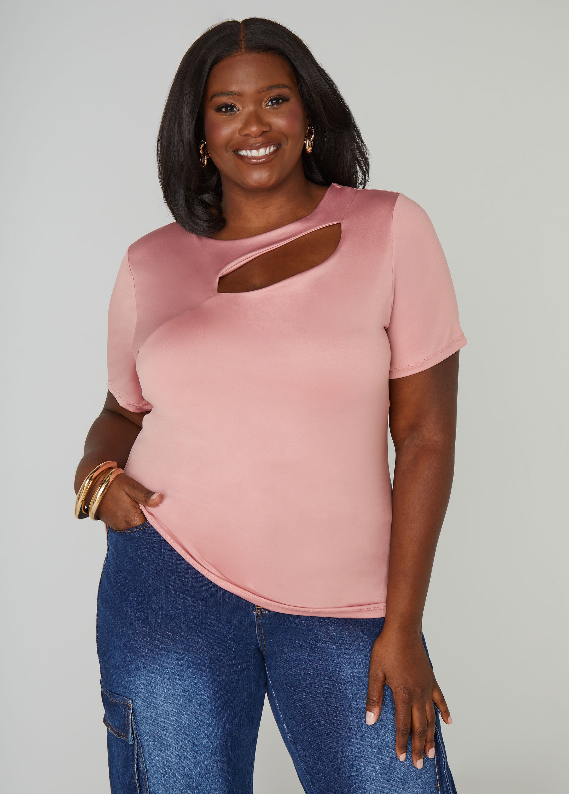 Cutout Stretch Knit Top、mySite、bengalsvssteelers